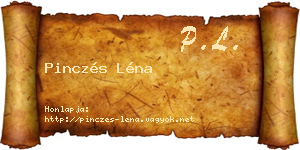 Pinczés Léna névjegykártya